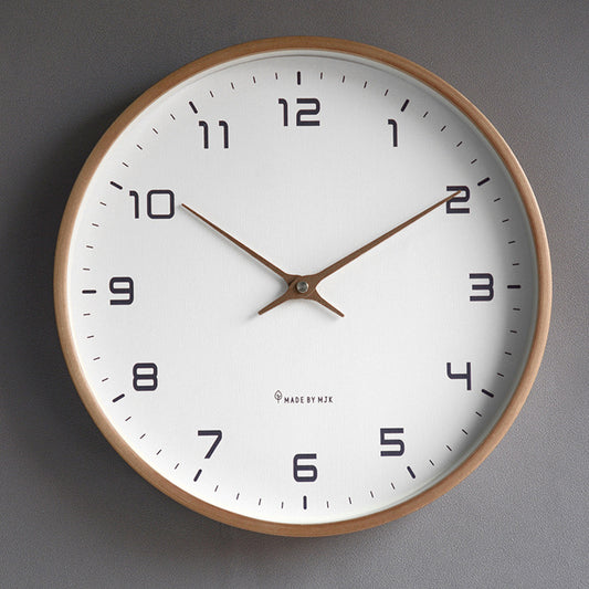 Horloge Maison : Horloge en bois nordique et massif, horloge murale pour salon