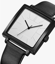 Unique Women’s Black Leather Square Watch – Stylish & Modern
