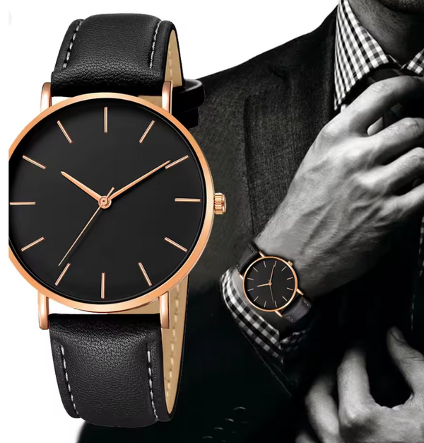Men’s Leather Strap Watch – Elegant Design