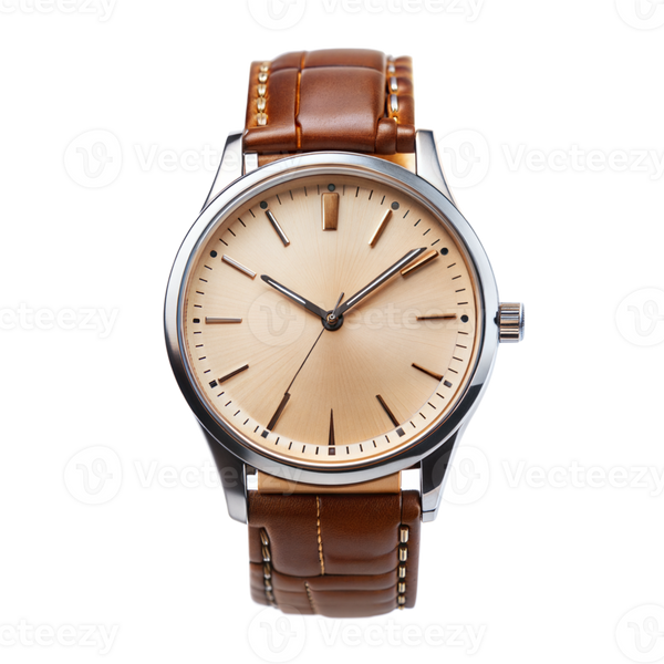 Men’s Brown Leather Strap Watch | Classic Analog Timepiece